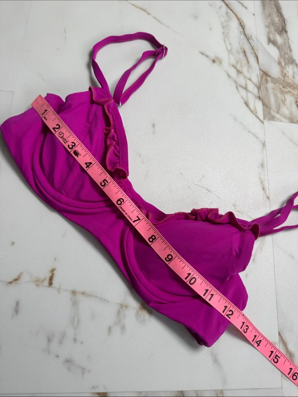 Dippin Daisys Ruffle Underwire Fuschia Bikini Top Sz S Resortwear Summer Trendy
